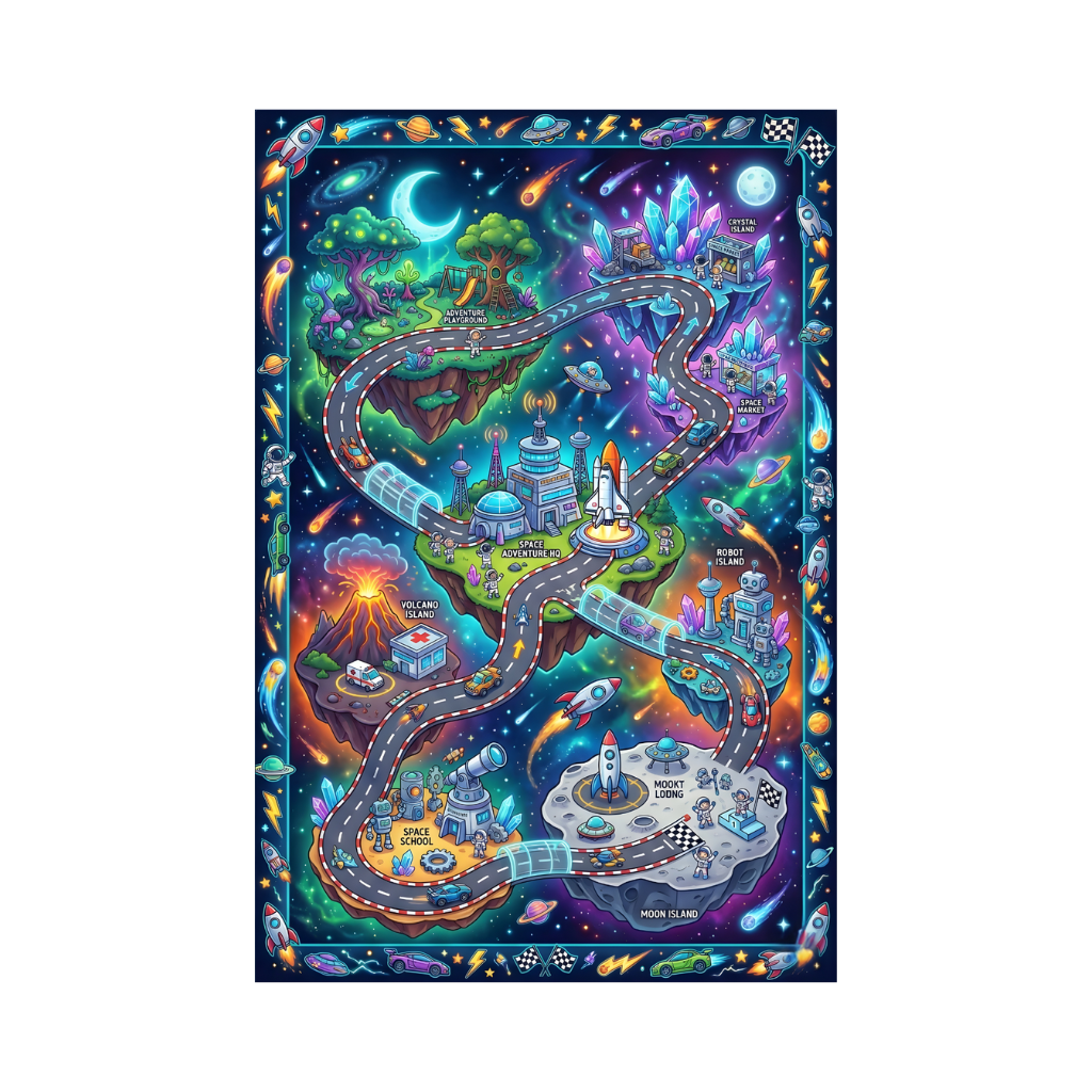 Galaksi Macerası Oyun Halısı