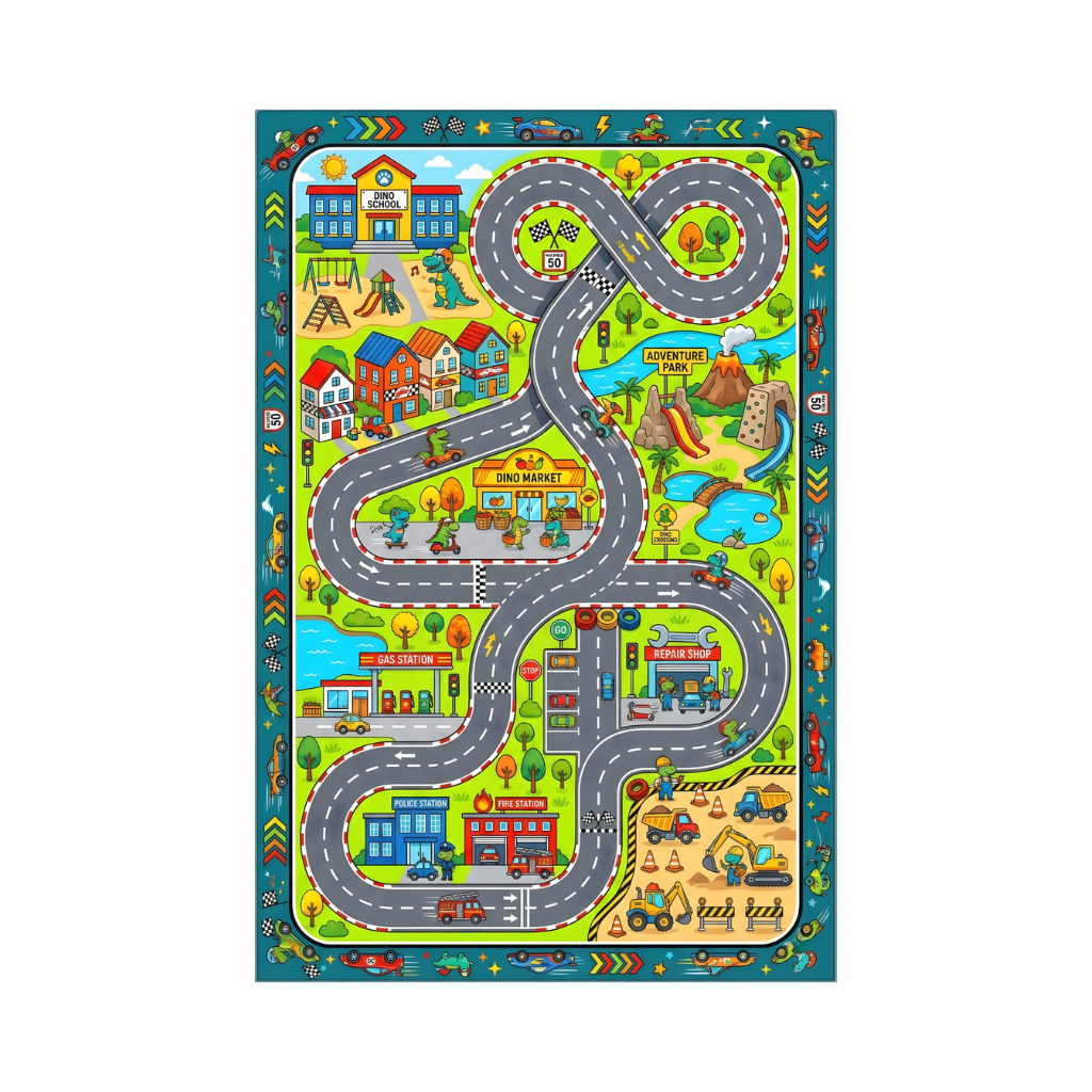 Dino Şehir Oyun Halısı