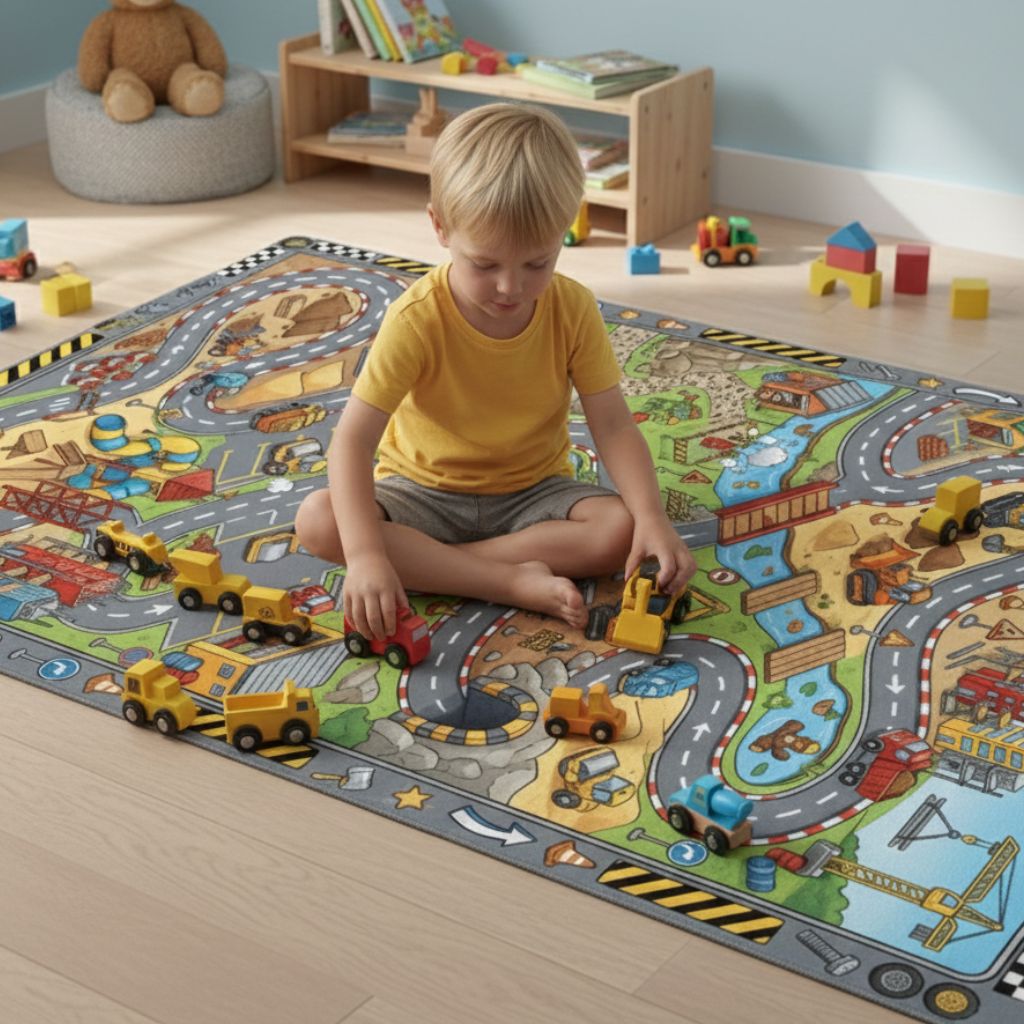 Eğlenceli Şehir Oyun Halısı