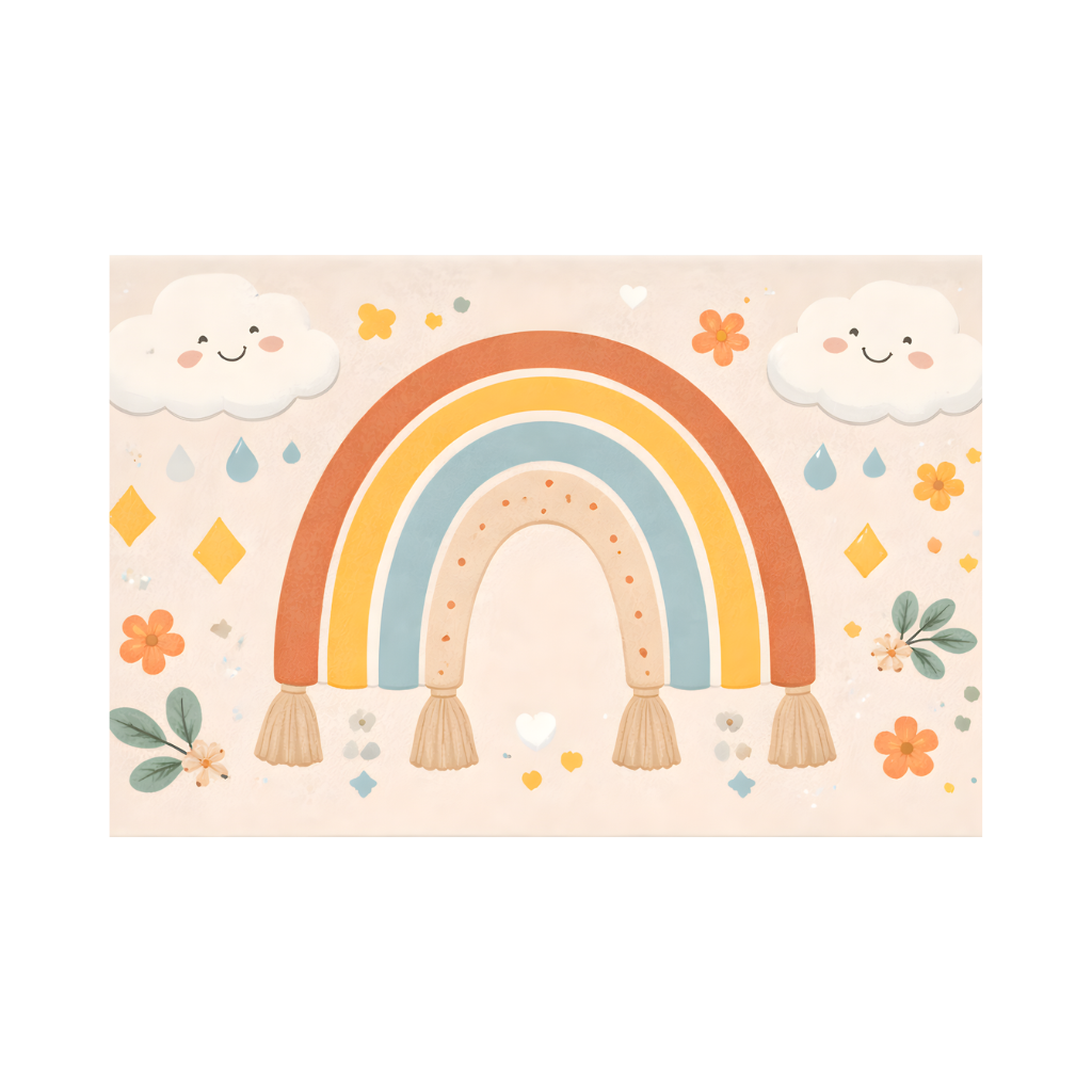 Gökkuşağı Banyo Paspası